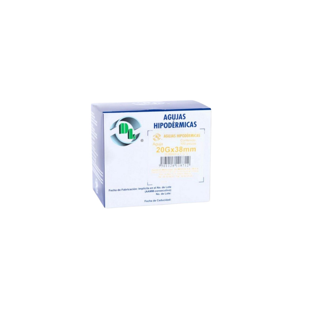 Agujas hipodermicas 20x38 C100 Dentilab
