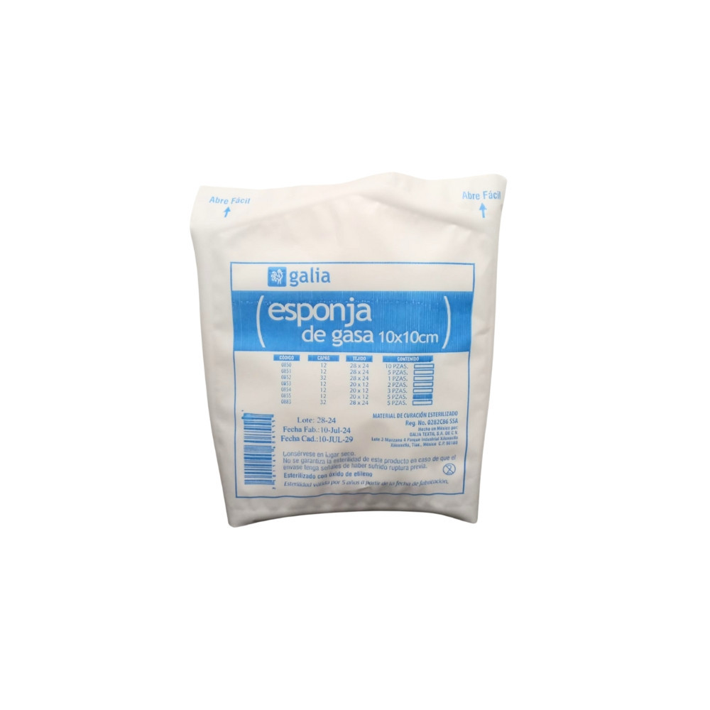 Esponja de gasa 10x10 esteril c5