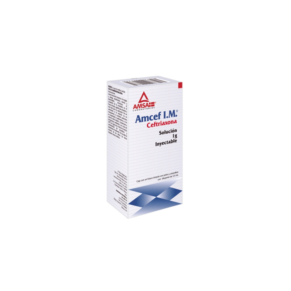 Amcef 1Gr Ceftriaxona IM Amsa