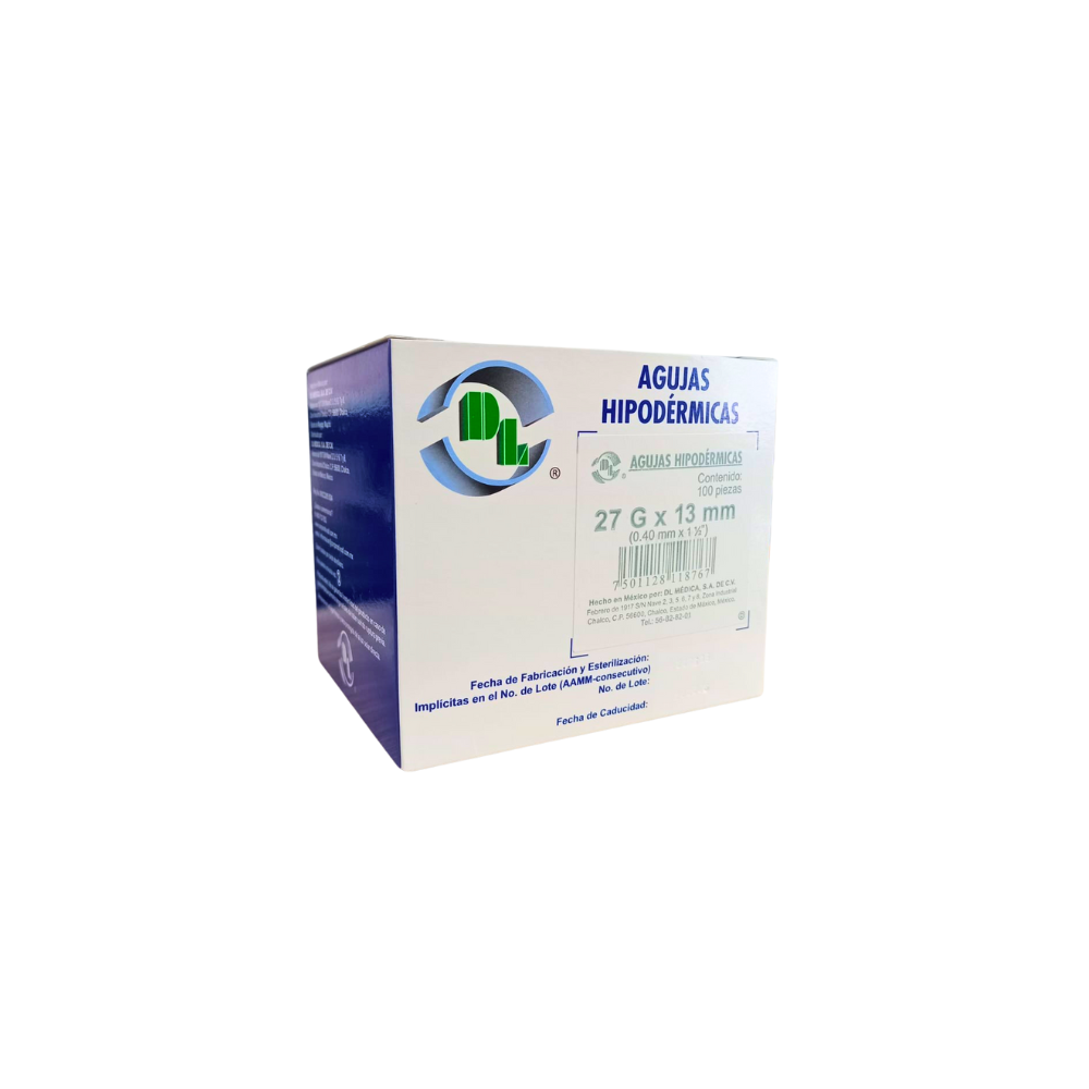 Agujas hipodérmicas 27X13 C100 Dentilab