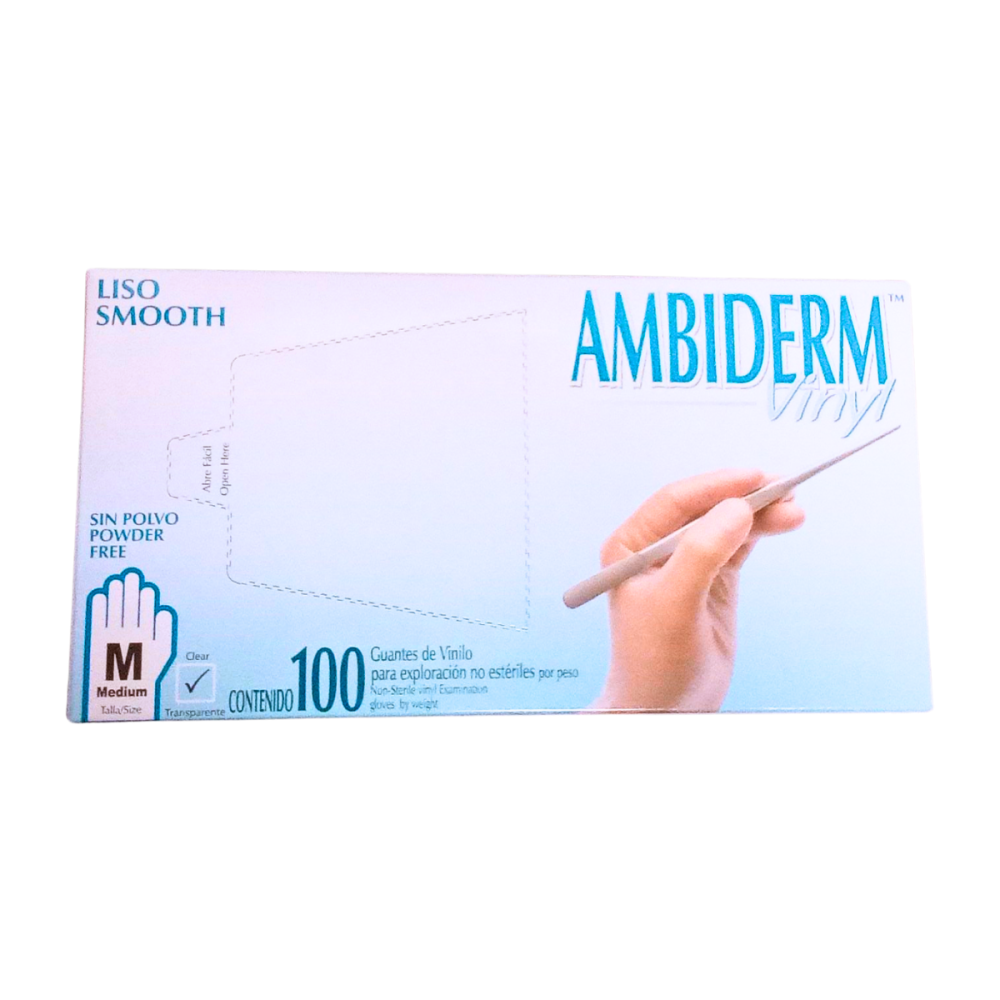 Guante No Estéril Vinyl C/100 Med