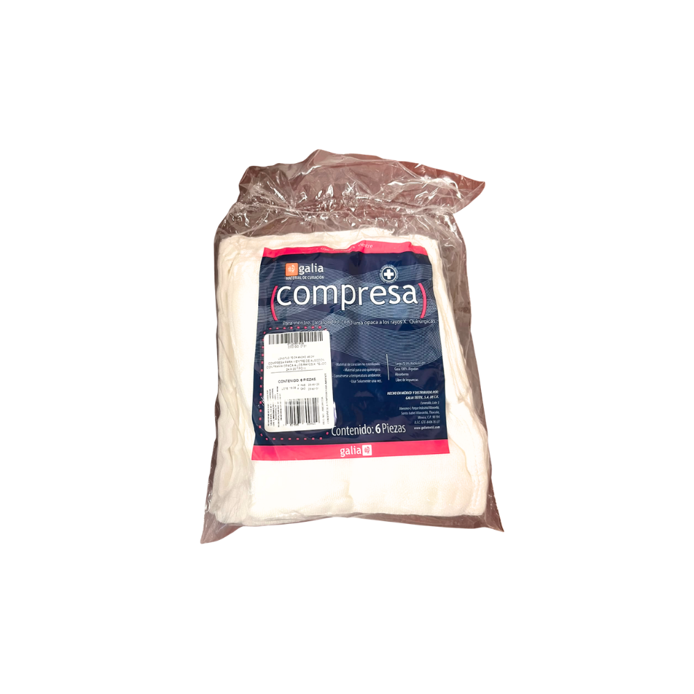 Compresa No Esteril c/6 Galia con trama