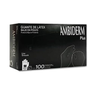 Guante no esteril negro mediano