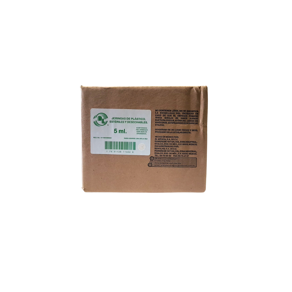 Jeringa 5ML 21X32 C100 Dentilab